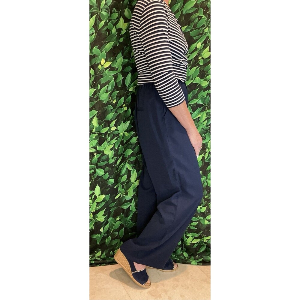 πWide Leg Dress Pants β Navy Blue β Size Small Classic Style - Picture 4 of 7